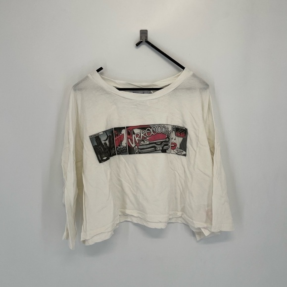 Twiin Princess Polly Animated Graphic Car Girl Crop Tee - Picture 1 of 7